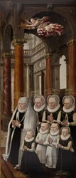 De Familie van Julius van Brunswijk-Lüneburg en Hedwig van Brandenburg. Vleugel van het Epitaph-altaarstuk