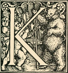 K - Een alfabet door Hans Weiditz, c1520-1521, 1908