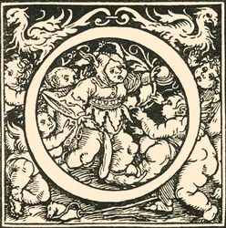 O - Een Alfabet door Hans Weiditz, ca. 1520-1521, 1908