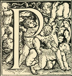 P - Een alfabet door Hans Weiditz, ca. 1520-1521, 1908