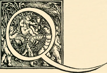 Q - Een alfabet door Hans Weiditz, ca. 1520-1521, 1908