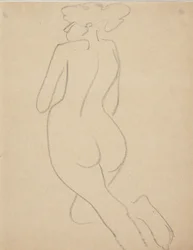 Model gezien van achteren