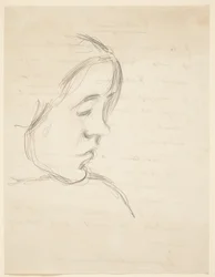 Portret van Bodil, de zus van de kunstenaar