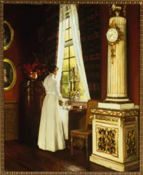 H. Slott-Møller, Ochtendkoffie / Schilderij, 1914