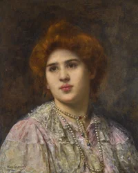Portret van de operazangeres Félia Litvinne 1860-1936