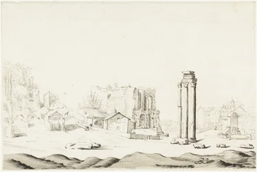 Ruïnes van de Campo Vaccino in het Forum Romanum