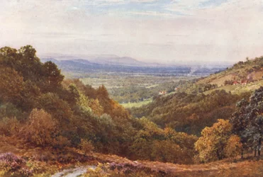 Een brede uitgestrektheid, vanaf de galg, Hindhead
