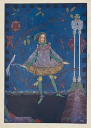 De Varkenshoeder. Op het graf van de vader van de Prins groeide een rozenstruik, illustratie uit 