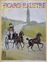 Vrouw die een koets bestuurt - ill. in 