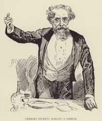 Charles Dickens houdt een Toespraak