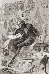 David Copperfield. Illustratie door Harry Furniss voor de roman David Copperfield van Charles Dickens, uit The Testimonial Edition, gepubliceerd in 1910.
