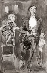 Illustratie voor de roman Dombey en Zoon