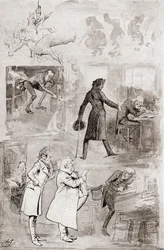 Illustratie voor A Christmas Carol uit The Christmas Books van Charles Dickens