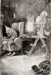 Illustratie voor A Christmas Carol uit The Christmas Books van Charles Dickens