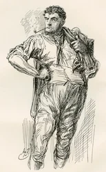 Illustratie voor de roman Een verhaal over twee steden van Charles Dickens