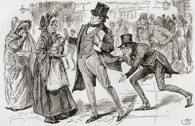 Mr. Jaggers en zijn cliënten. 