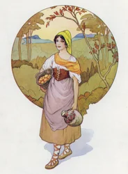 Illustratie voor Don Quichot (kleurenlitho)