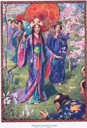 Prinses Yakami van Inaba (uit Susano en Ohkuni) (litho)