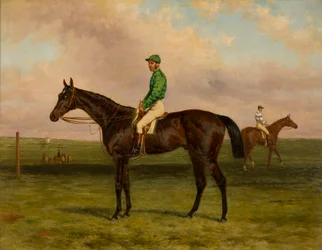 Galopin met jockey, ca. 1875