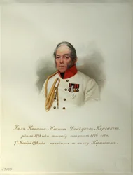 Portret van graaf Nikita Ivanovich Dondukov-Korsakov uit het album van de Keizerlijke Huzaren
