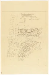 Plan, Project de Lotillement, rue Gros en rue de la Fontaine, Parijs
