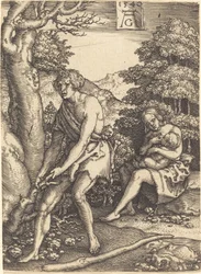 Adam en Eva aan het werk