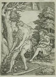Adam en Eva aan het Werk, uit Het Verhaal van Adam en Eva