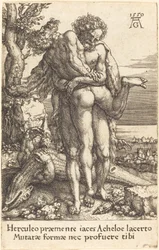 Hercules vecht tegen de riviergod Achelus