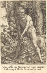 Hercules die de Leeuw van Nemea Doodt