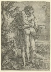 Hercules vecht tegen riviergod Achelus