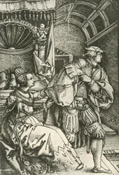 Jozef vlucht voor de vrouw van Potifar