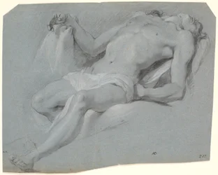 Liggende mannelijk model; studie voor Pietà?
