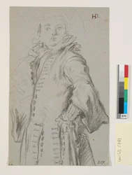 Studie voor een mannenportret, 3/4 figuur