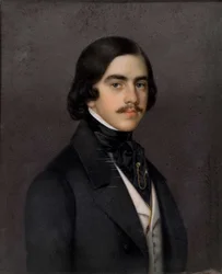 Portret van Mikhail Alexandrovich Bakunin 1814-1876, 1841