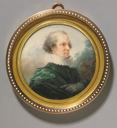 Portret van een man met een witte kraag, ca. 1790