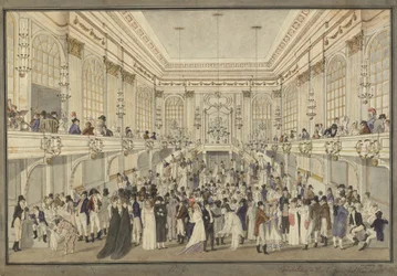 Gemaskerd bal in de Redoutensaal van de Weense Hofburg