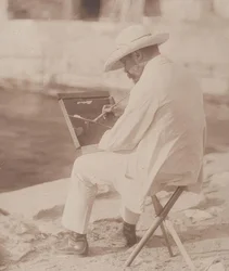Strandschilder (vermoedelijk Hugo Henneberg). 1906