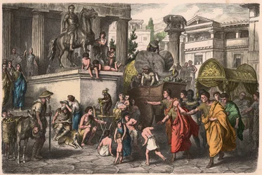 Oud Rome: Straatscène