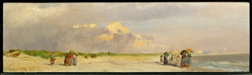 Katwijkse vrouwen op het strand