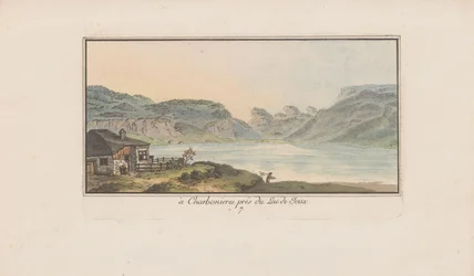 Gezicht op Les Charbonnières aan het Lac de Joux