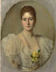 Portret van keizerin Alexandra Fjodorovna van Rusland, 1872-1918, echtgenote van tsaar Nicolaas II, 1897