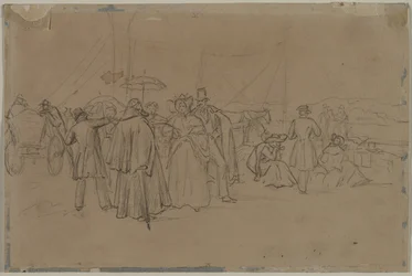 Passagiers voor Rijnstoomboot (recto)