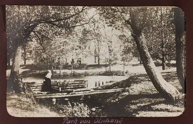 Eerste Wereldoorlog: Oekraïne in de jaren 1914-1916 tijdens de invasie van het Duitse leger. Een park