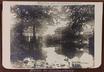 Eerste Wereldoorlog: Oekraïne in de jaren 1914-1916 tijdens de invasie van het Duitse leger. Brug over de rivier