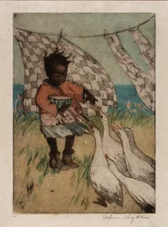 De ganzen voeren