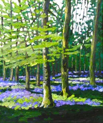 Bluebell Wood, 2009 (olieverf op doek)
