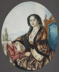 Portret van Prinses Nino Aleksandrovna Griboyedova née Chavchavadze, 1856