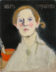 Zelfportret, zwarte achtergrond