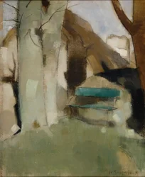 Schaduw op de muur II Groene bank, 1928.