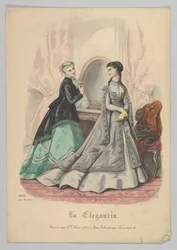 Twee Vrouwen met een Spiegel, No. 868, uit La Elegancia San Sebastian